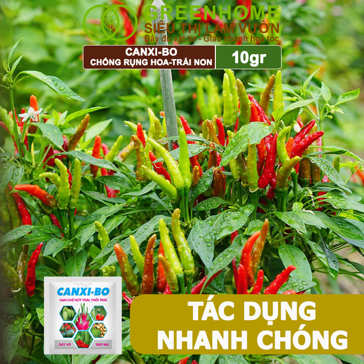 Phân Bón Canxi Bo Greenhome, Viên 10Gr, Tăng Đậu Trái, Chống Rụng Hoa Và Trái Non, Chống Thối Trái
