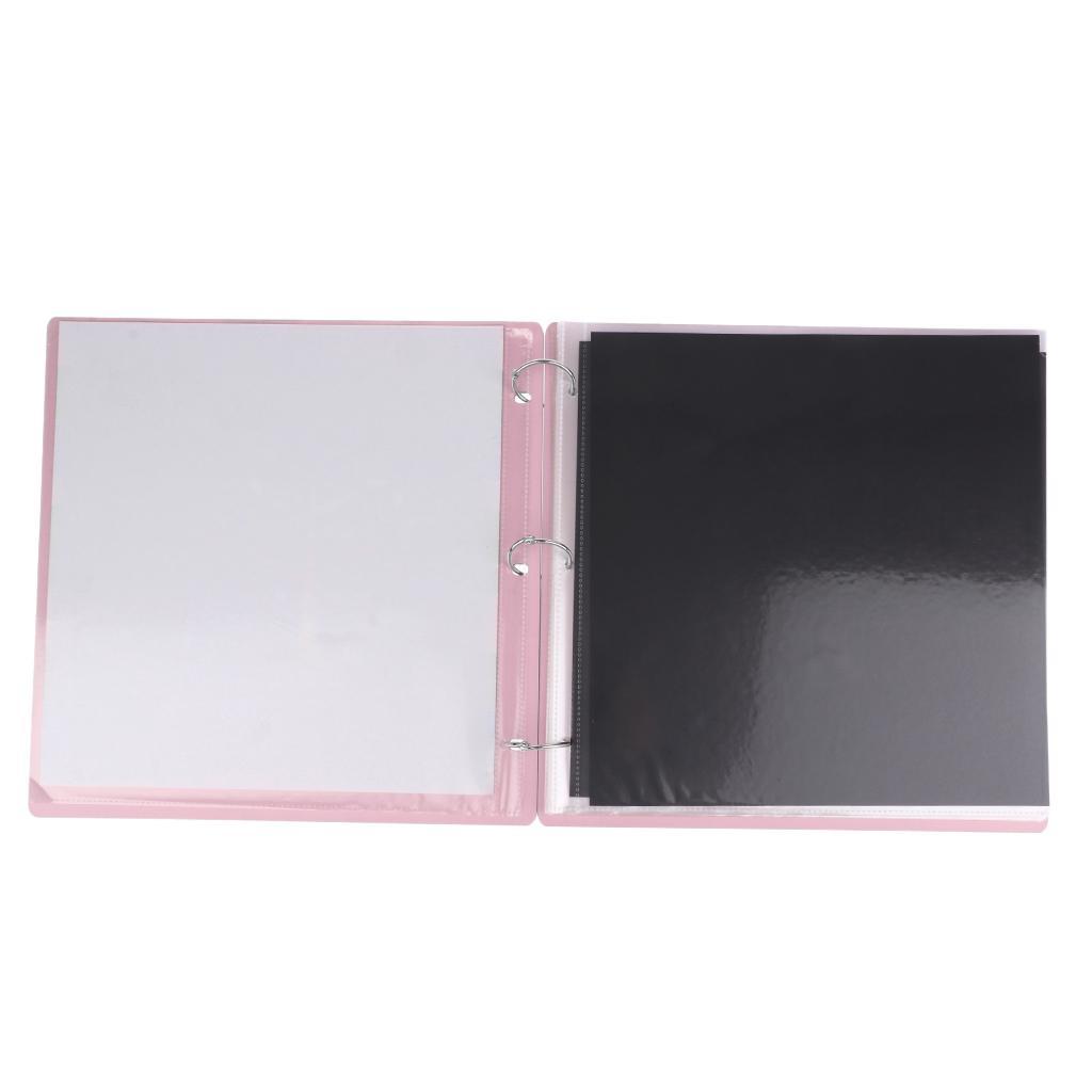 Scrapbook, 29 Black Pages Photo Album, 11.2 x 11.2 inch Great for Craft Paper DIY Anniversary, Wedding, Valentines Day Gifts