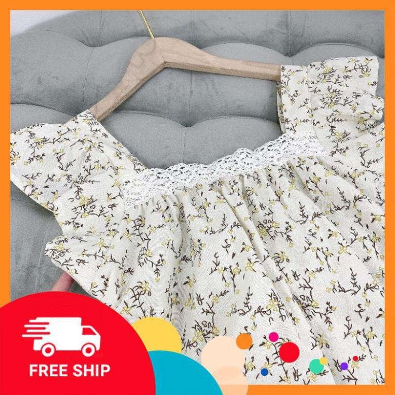 SET ÁO ĐŨI HOA NHÍ VÀNG PHỐI REN CÁNH TIÊN MIX QUẦN ĐŨI ĐÙI KEM