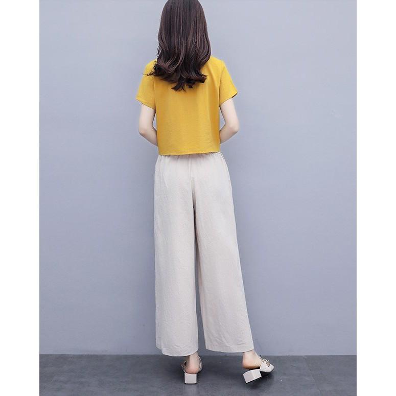 Set Bộ Đồ Nữ Chất Đũi Mềm Mát Sang Trọng Trẻ Trung Nhẹ Nhàng