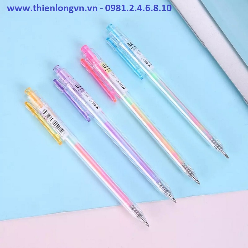 Bộ 4 cây bút nước bảy sắc cầu vồng 0.6mm M&G - AGPT0704