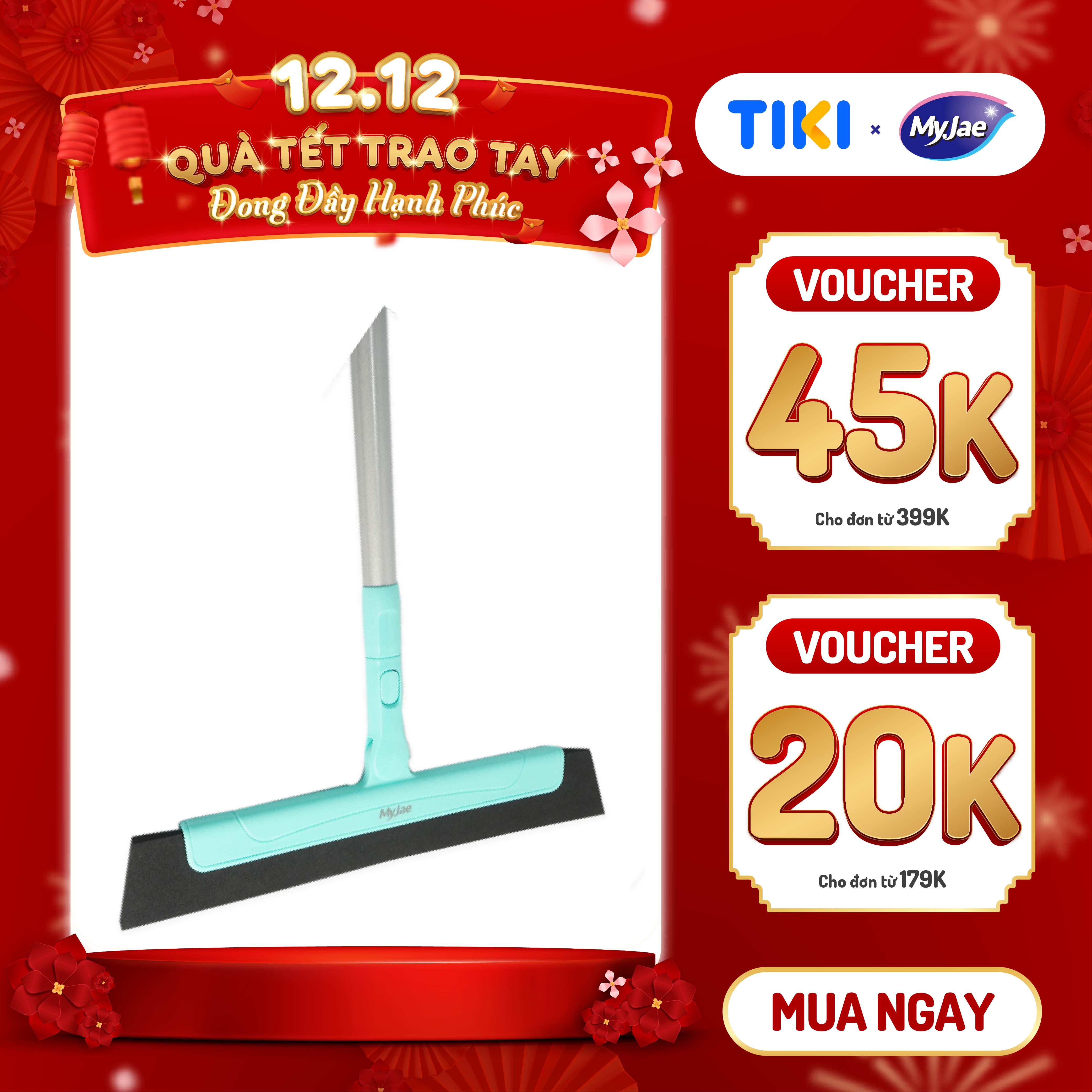 Cây Gạt Nước Eva Đa Năng Myjae Xoay 180 Độ, Chổi Quét Nhà Chống Dính Có Thể Thu Gọn