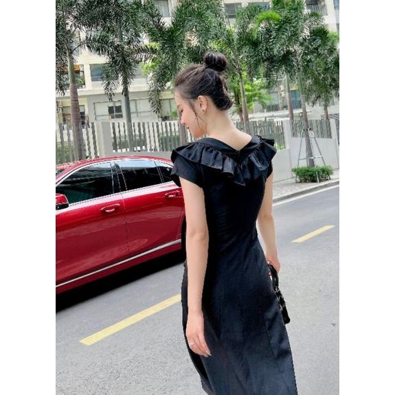 ĐẦM CỔ V VIỀN BÈO