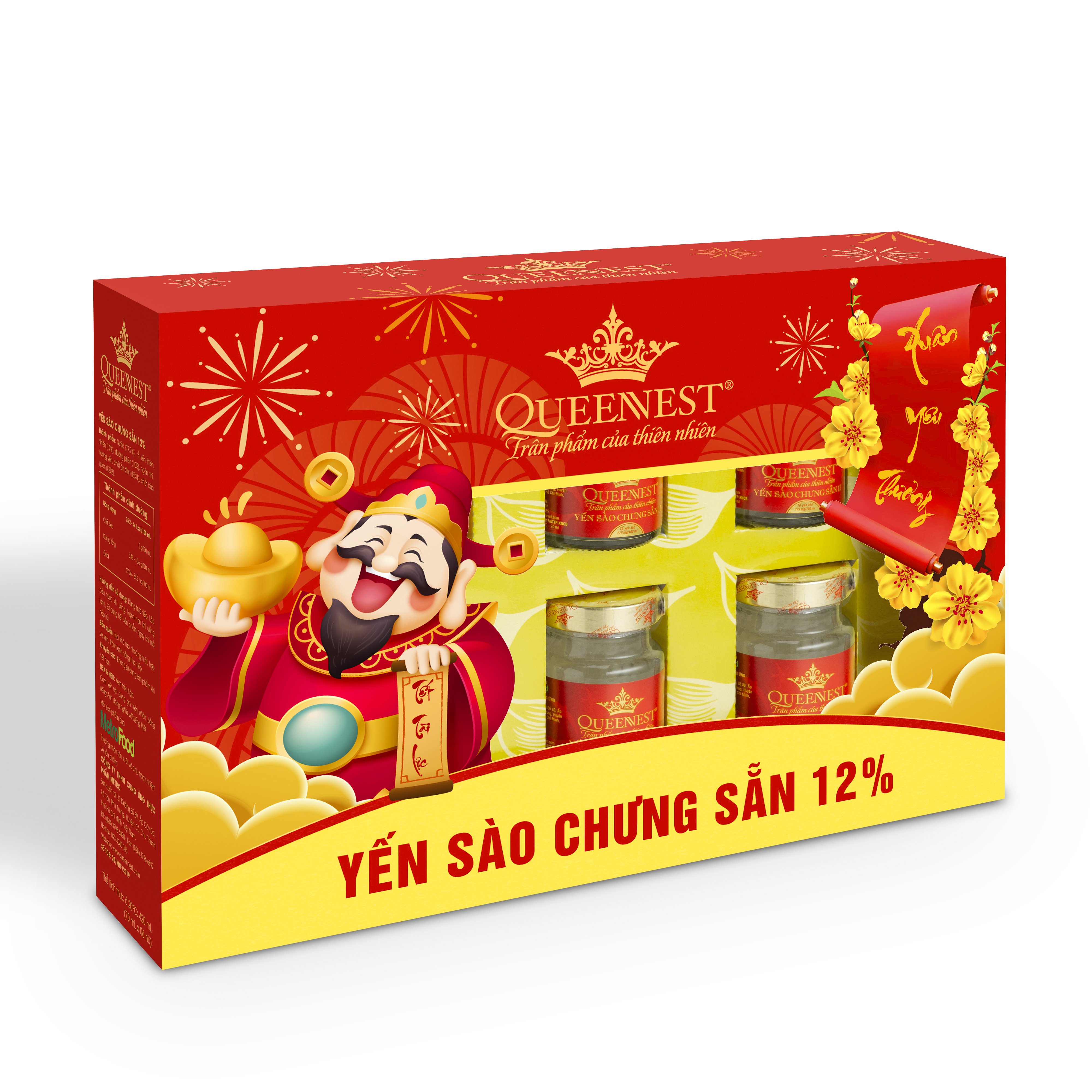 HỘP YẾN XUÂN QUEENNEST 12%