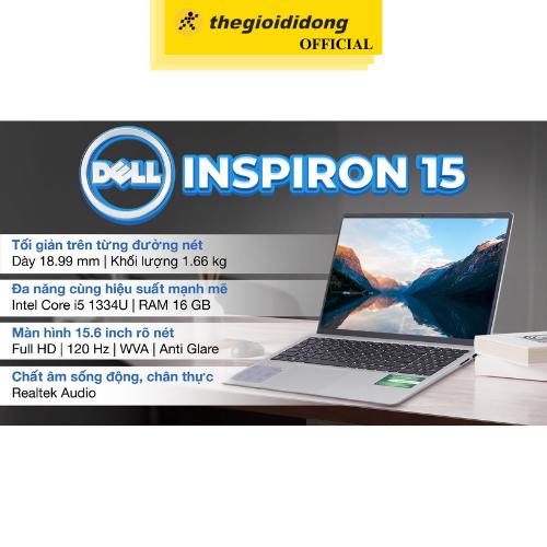 Laptop Dell Inspiron 15 3530 i5 1334U/16GB/512GB/120Hz/OfficeHS/Win11 (N5I5340W1) - Hàng Chính Hãng
