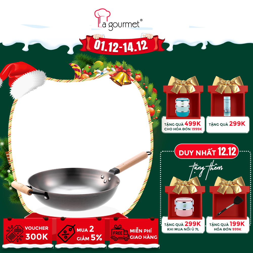 Chảo Gang Hai Tay Cầm La Gourmet Nitrigan NTGW347664 (30cm)