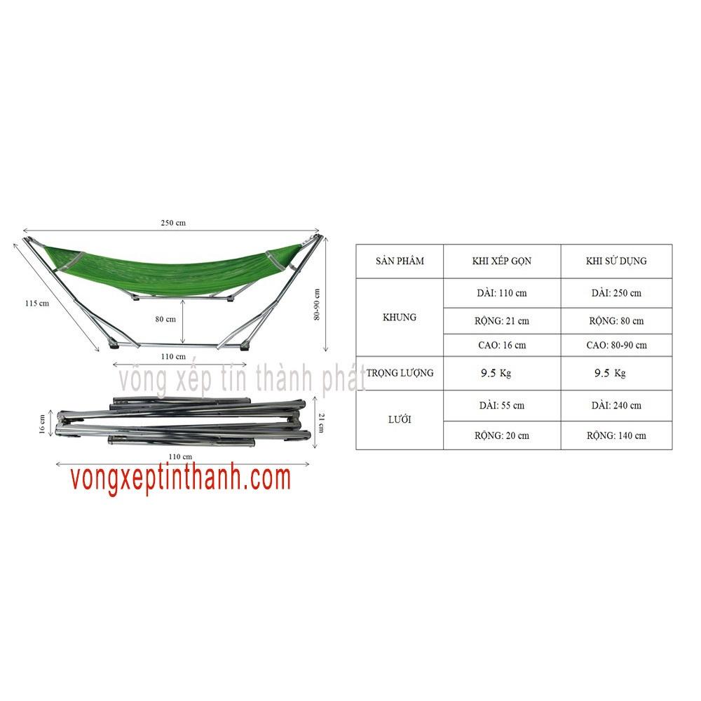 Võng Xếp Inox Crom Đại Víp