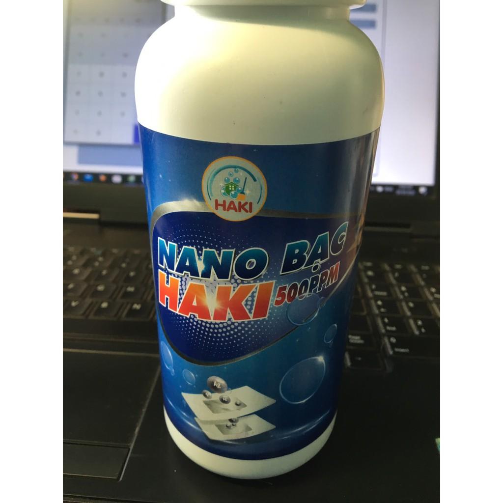 Chế phẩm Nano bạc HAKI 500ml dứng dụng thủy sản trồng trọt chăn nuôi