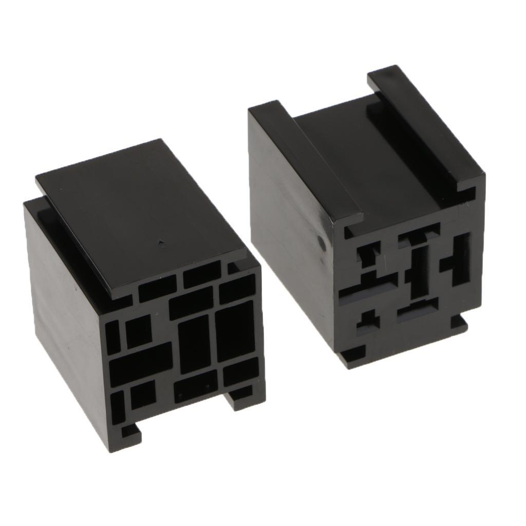 10Pcs 80A Relay Connector 5-Pin Mounting Socket + Terminals Base Holder SPST