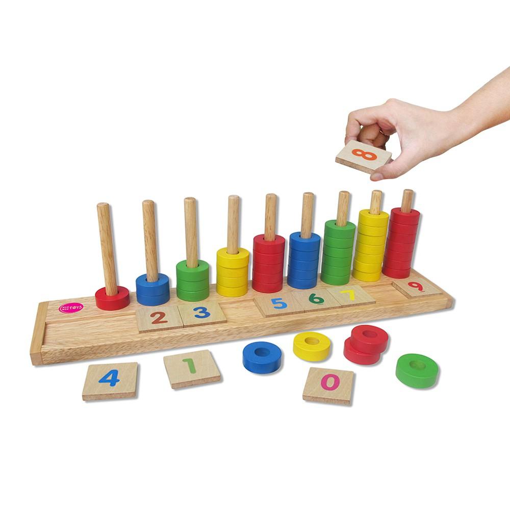 Đồ chơi gỗ Học đếm bậc thang | Winwintoys 63112 | Phân biệt màu sắc và tập đếm cơ bản | Đạt tiêu chuẩn CE và TCVN