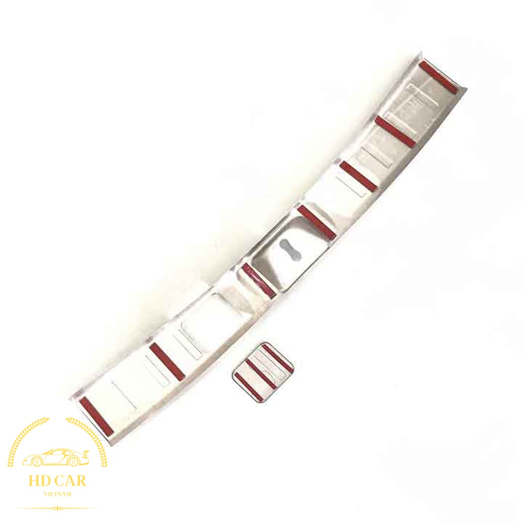 Chống Trầy Cốp Trong, ngoài Xe Mitsubishi Outlander 2018-2019, chất liệu Inox