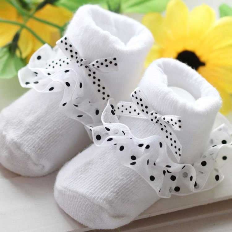 Tất Sơ Sinh Cho Cé từ 0-12 Tháng Tuổi, Chất Cotton Xin Xắn, An Toàn Tuyệt Đối Với Làn Da Của Bé