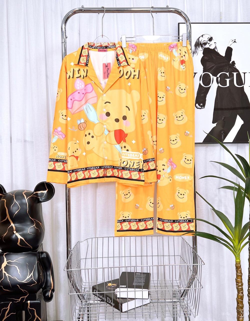 Đồ Bộ Vải Thun Lạnh Bigsize, Pyjama, 60kg85kg, Hoạ Tiết, Dễ thương,TLTD12 - 02, 02