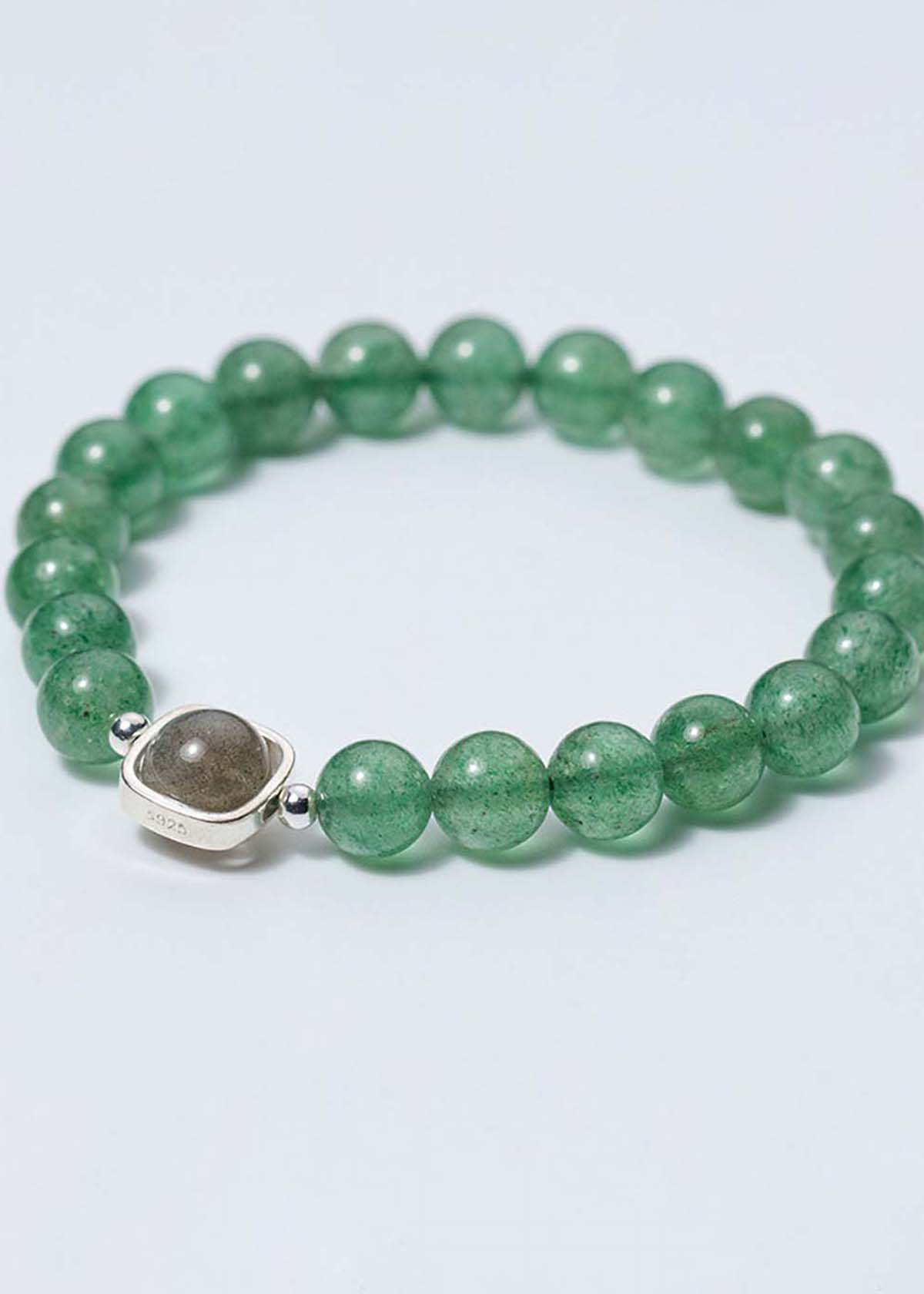 Vòng tay đá thạch anh dâu xanh phối đá xà cừ - Ngọc Quý Gemstones