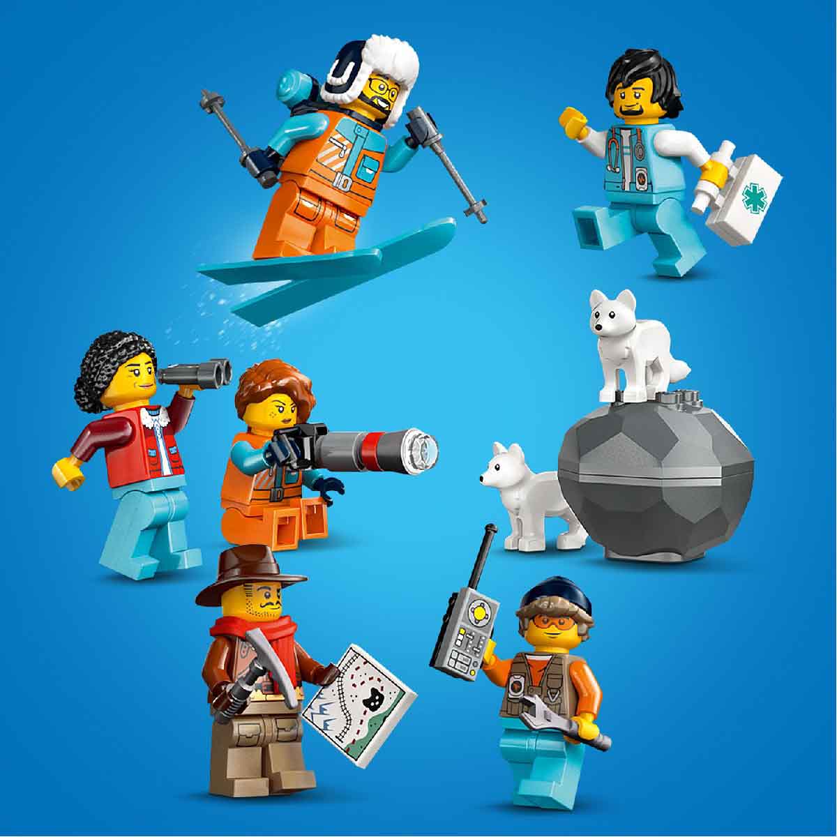 LEGO CITY 60470 Đồ Chơi Lắp Ráp Tàu Lửa Khám Phá Bắc Cực (1517 chi tiết)