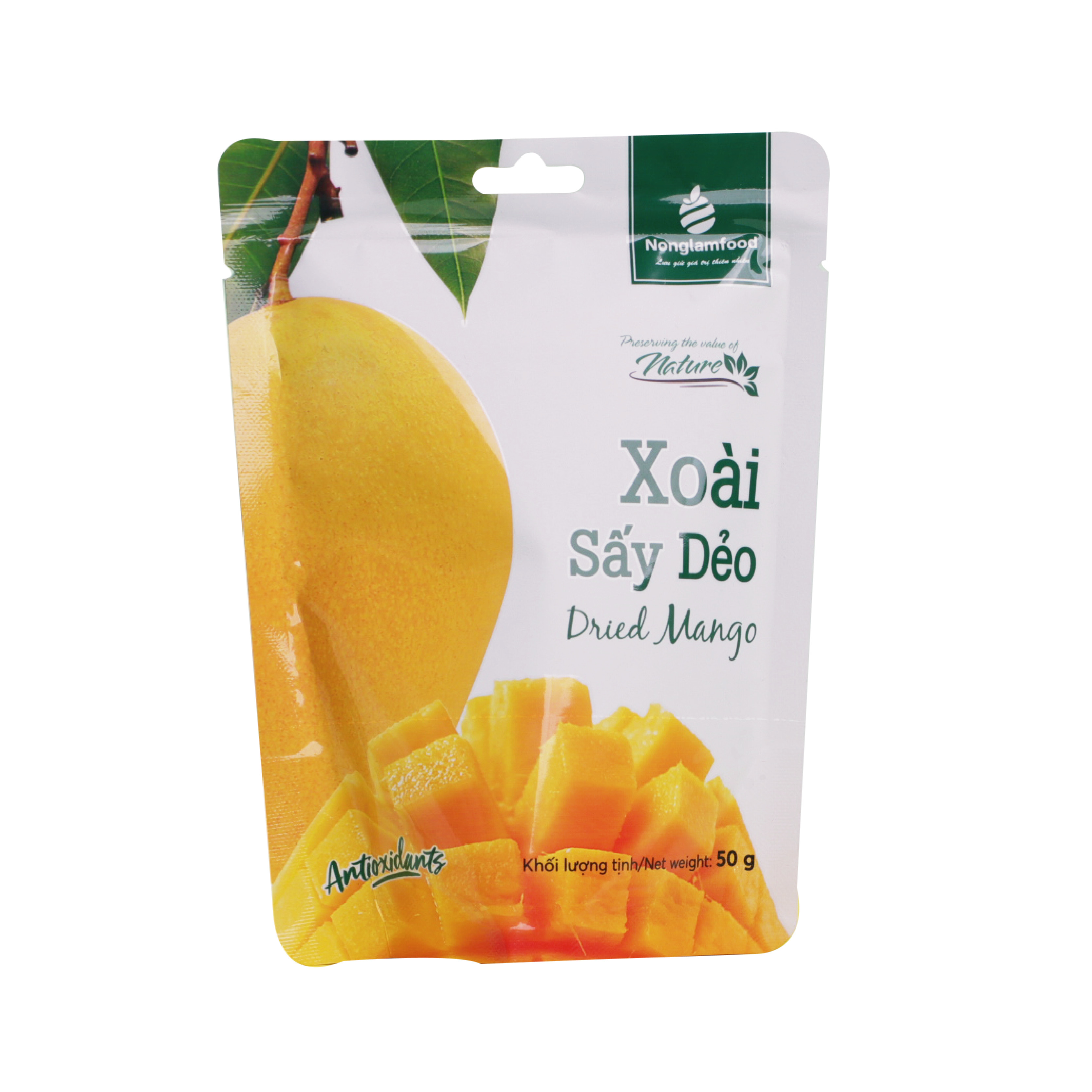 Combo 10 Túi Xoài sấy dẻo Nonglamfood 50g | Healthy Snack | Ăn vặt văn phòng | Ăn vặt tốt cho sức khỏe | Trái cây sấy