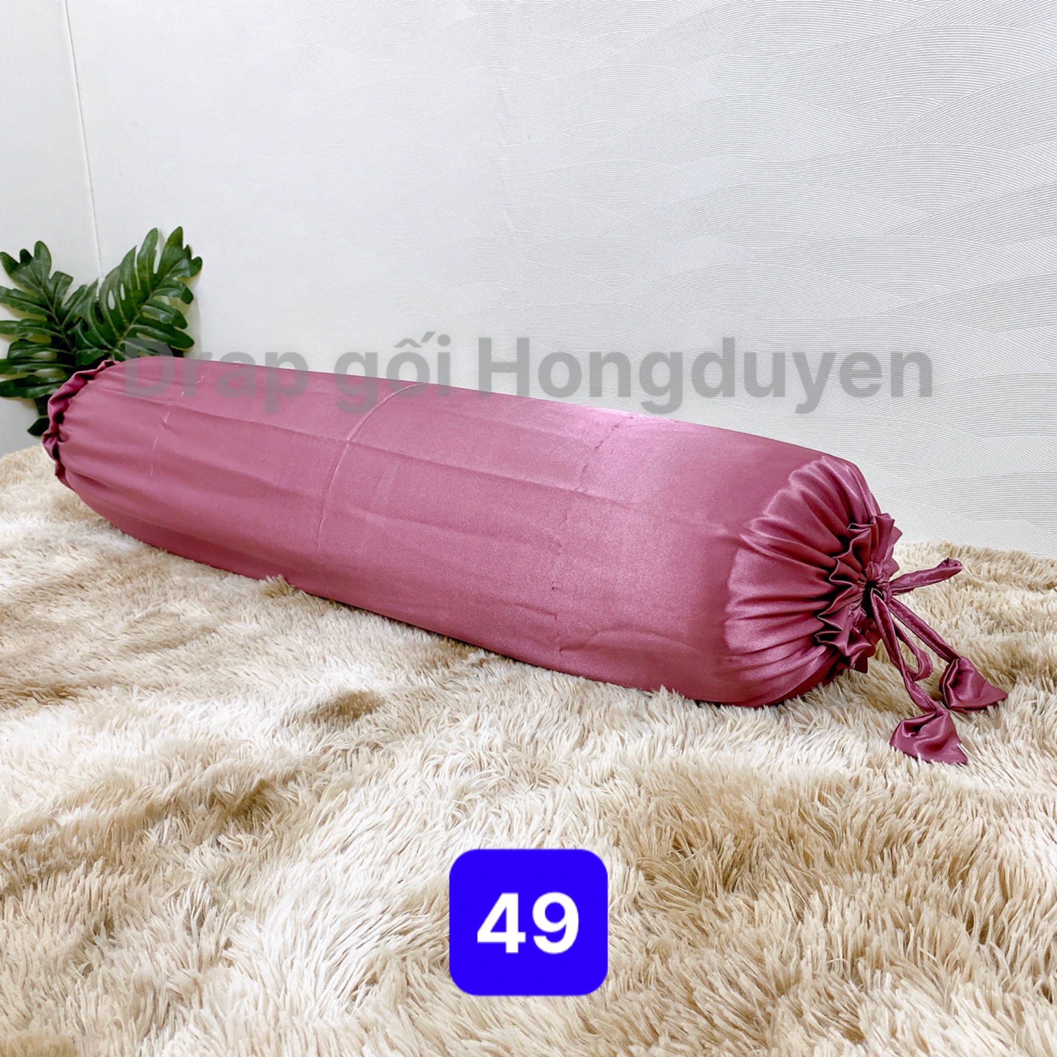 Bộ vỏ gối-ga phi bóng KO MỀN/CHĂN 1m6/1m8 trơn hồng ruốc 49. Bộ drap phi bóng 1 màu. Bộ grap phi bóng. Bộ drap phi lụa. Bộ grap phi lụa. Bộ ga phi lụa. Ga giường - drap giường - grap giường - ra giường.