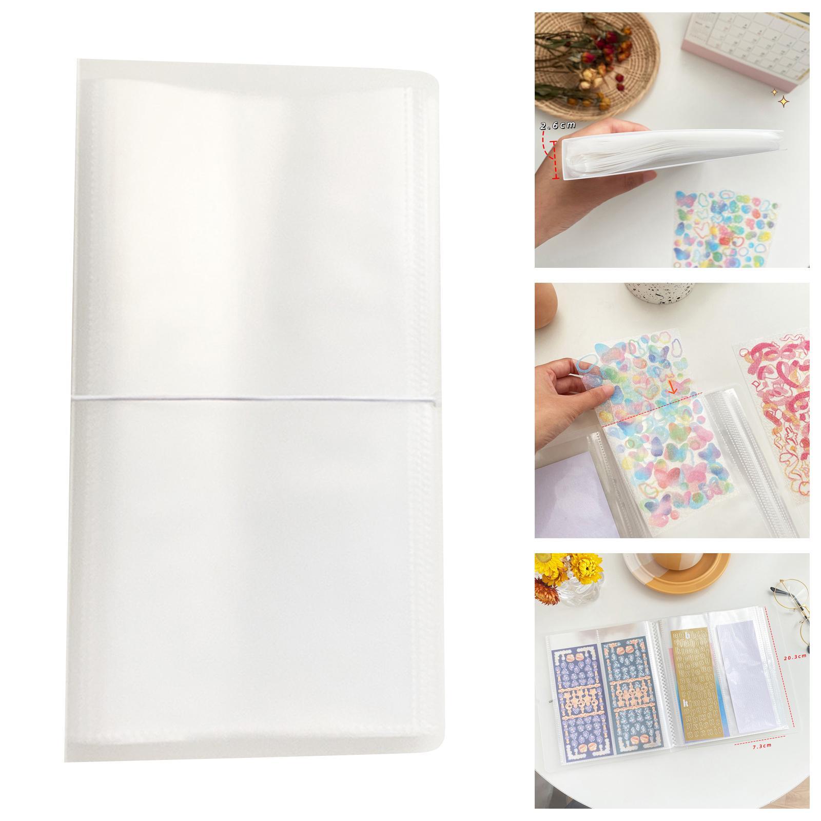 Portable Sticker Storage Book Holder Photo Album Pocket 26.4x14.1cm