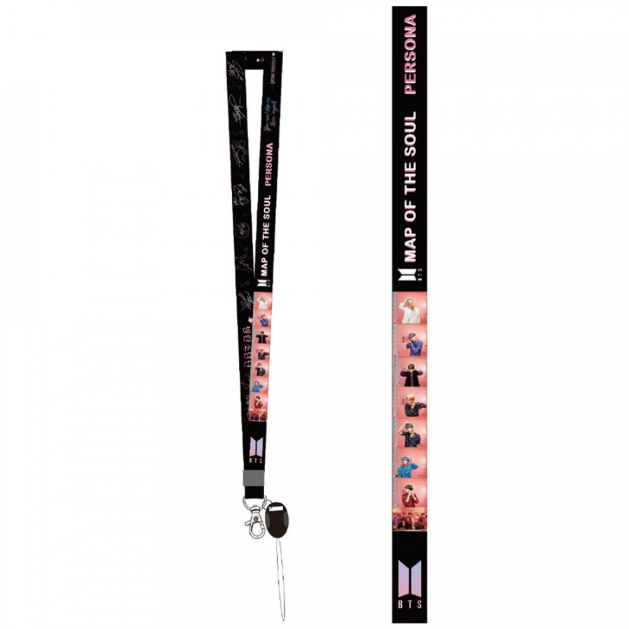 Móc khóa dây Strap BTS &quot;Map of the Soul: Persona&quot; (Tặng móc khóa gỗ BTS thiết kế độc quyền)