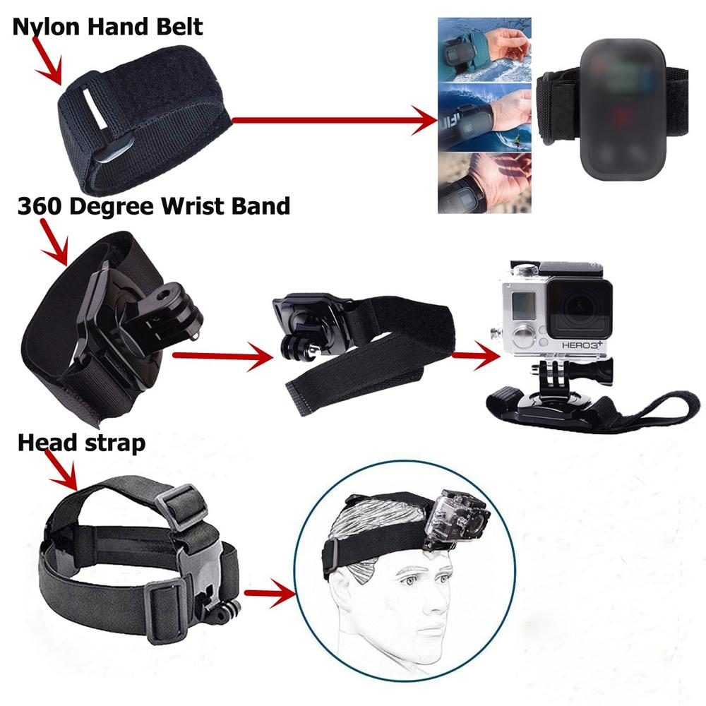 Dây đai đeo ngực 29pc cho Gopro Hero Dây đai gắn cho GoPro SJCAM SJ4000 Sport Cam Fix