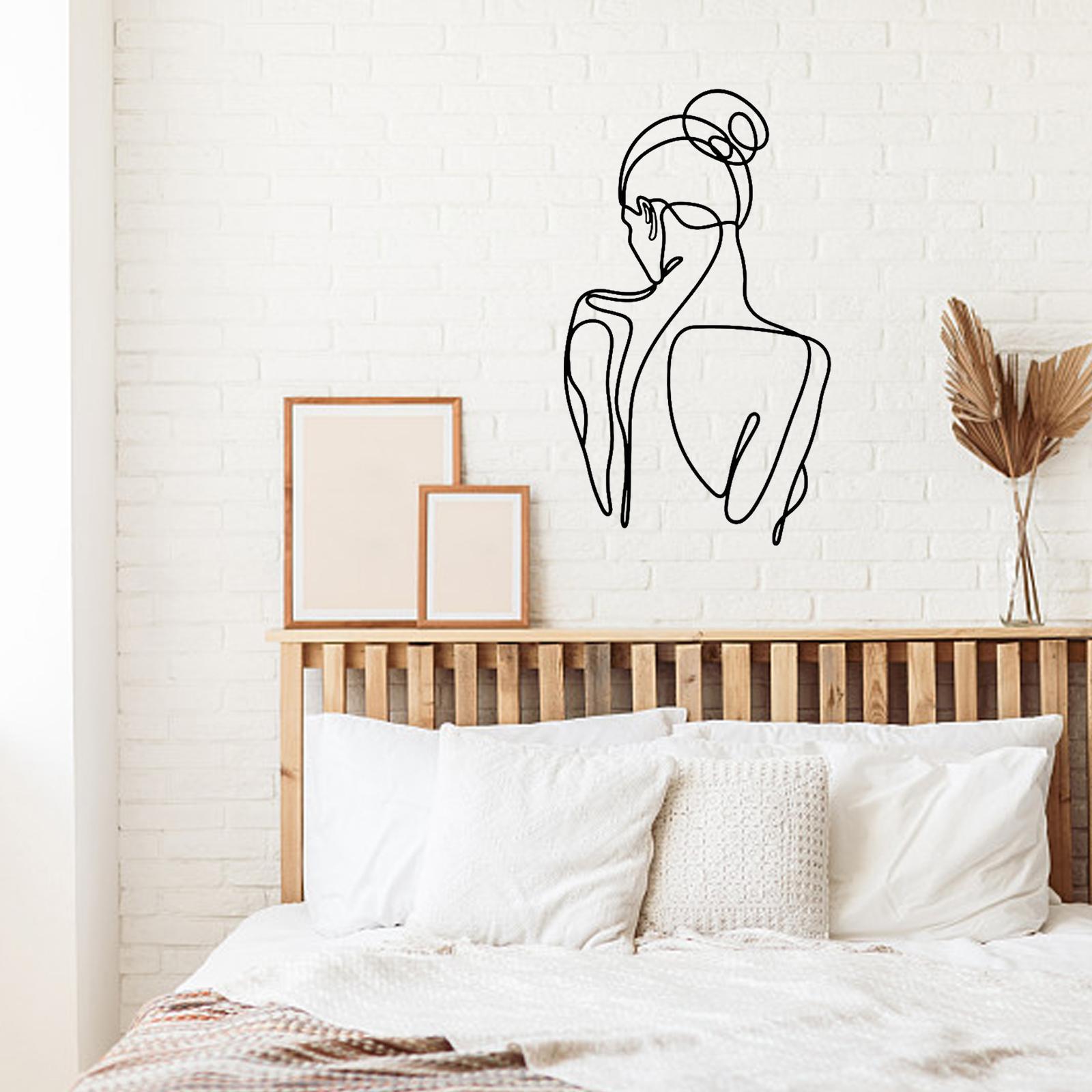 Silhouette Wall Sculptures Backdrop Bathroom Women Body Metal Wall Art Decor