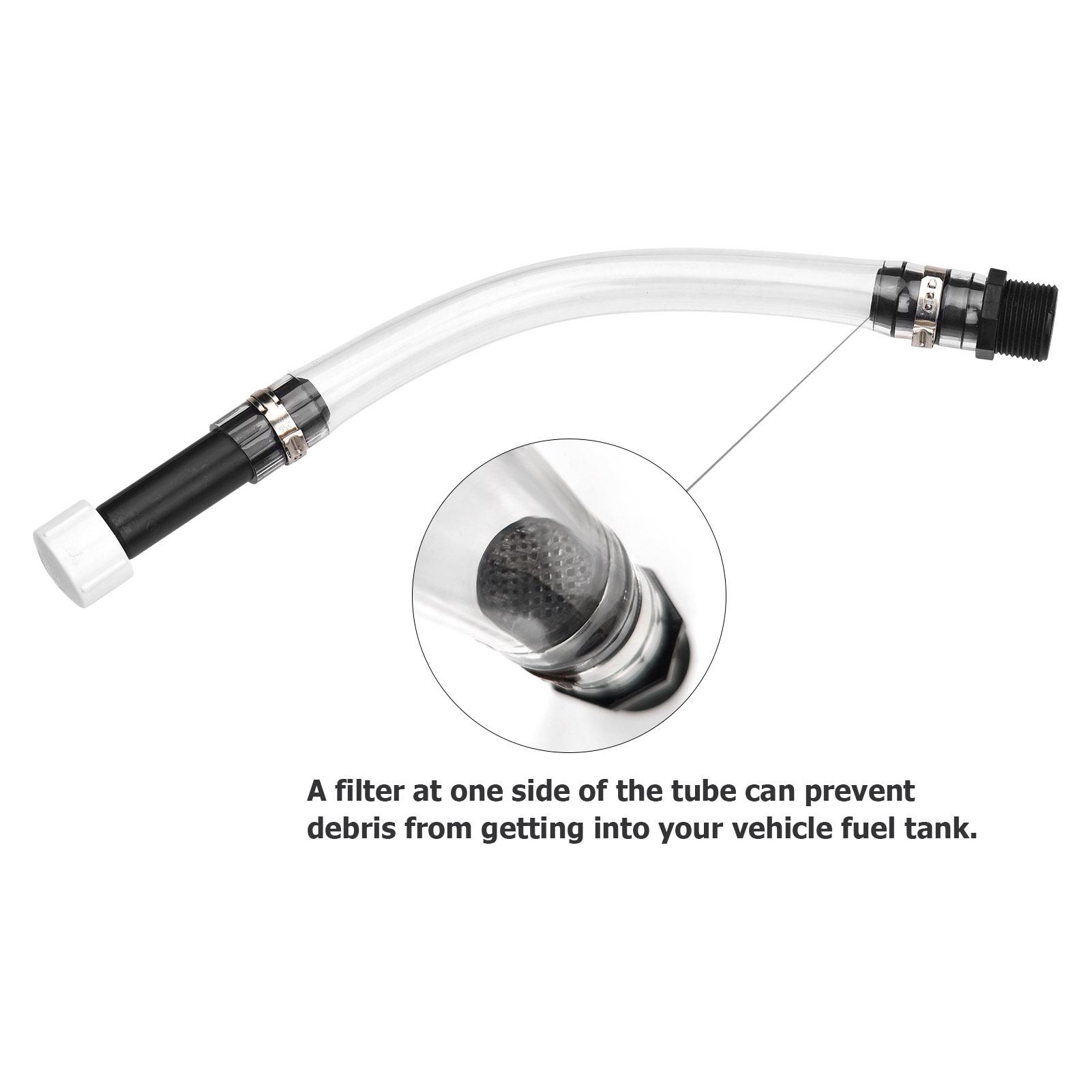 Racing Fuel Filler Hose with Hose Bender Gas Can Fuel Rubber Tubing Hose with Plastic Holder Compatible with VP Racing Fuel, Jegs Jugs, LC2 Jugs, Scribner Fuel Jugs