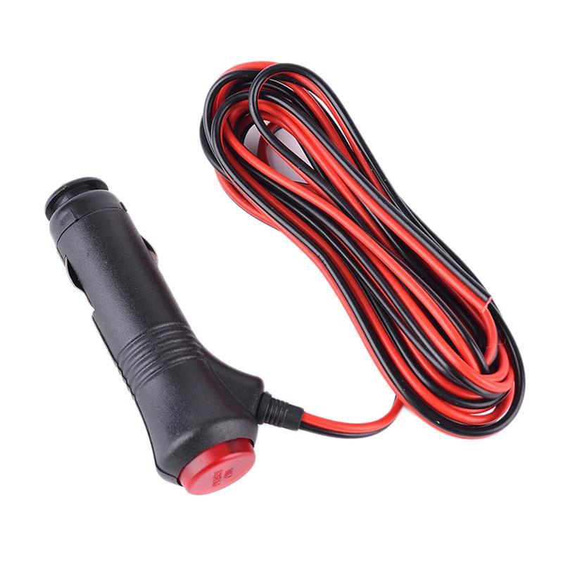 3 pieces 1.5m Length 12V 24V Car Cigarette Lighter Power Supply Cord Connector With Switch