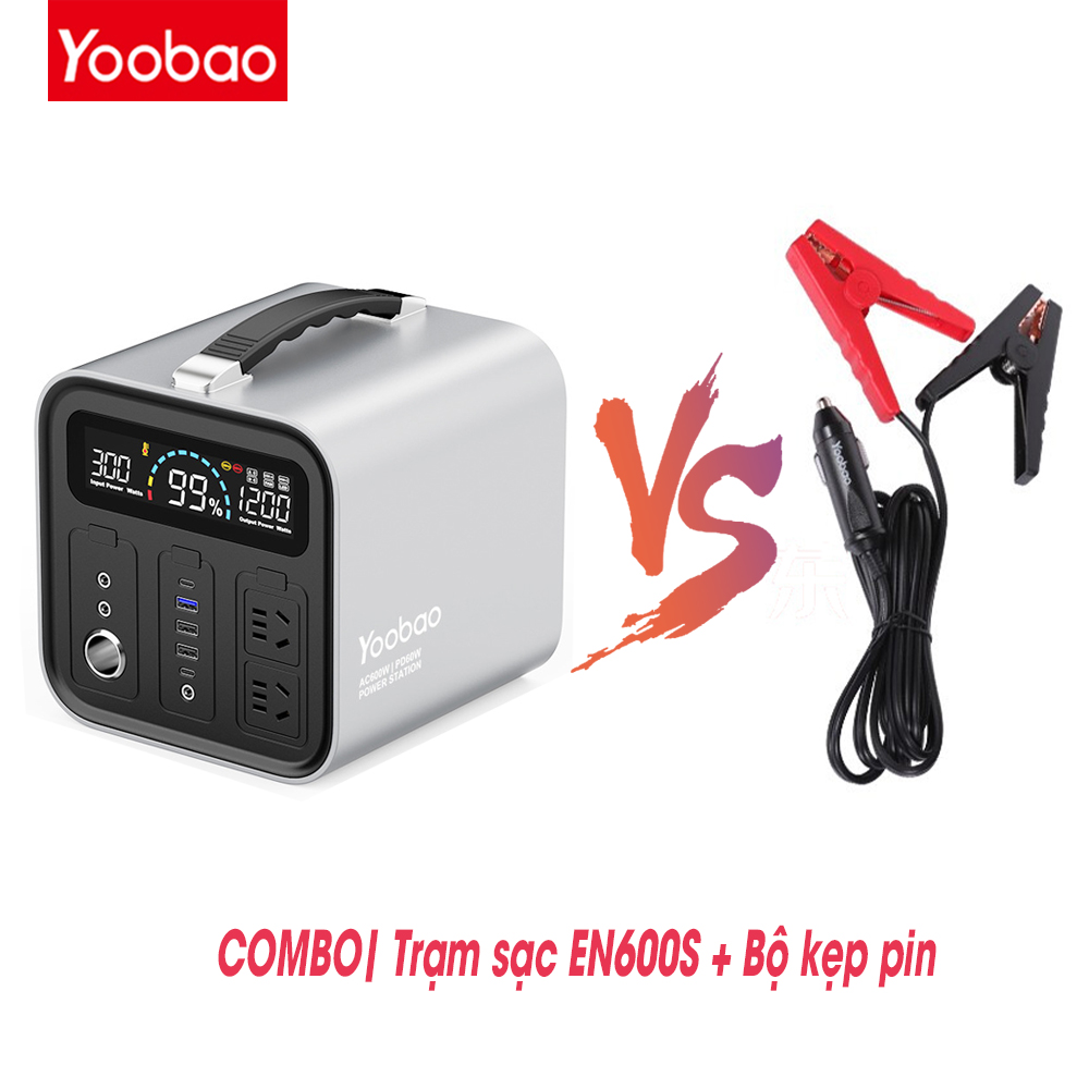 Trạm Sạc Dự Phòng Khẩn Cấp Yoobao EN600S Dung Lượng Lớn 135000mAh/ 600W/ Sạc Nhanh PD 60W Tích Hợp Đèn Pin Có Thể Mang Đi Dã Ngoại Ngoài Trời Và Sạc Nhiều Thiết Bị-Hàng Chính Hãng