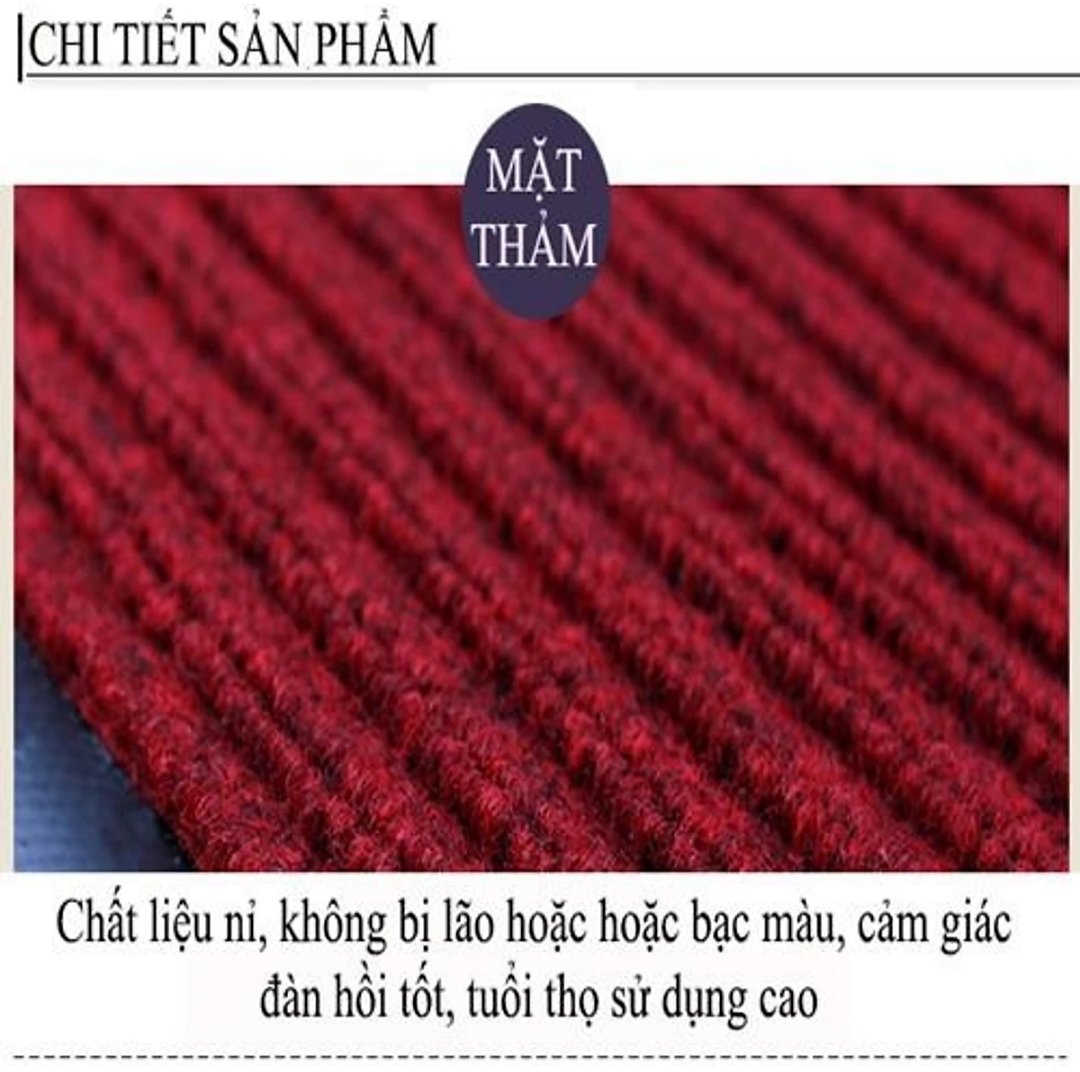 Thảm chùi chân đế chống trượt dạng sọc Stripmate Màu Xám đen / Xám đỏ kT 40 x 60 cm