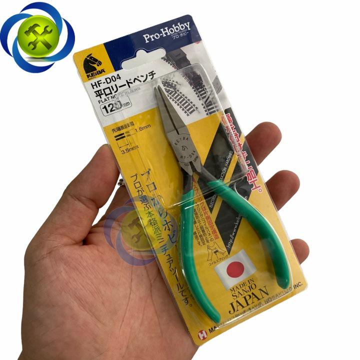 Kìm mũi nhọn phẳng 120mm KEIBA HF-D04 Nhật Bản