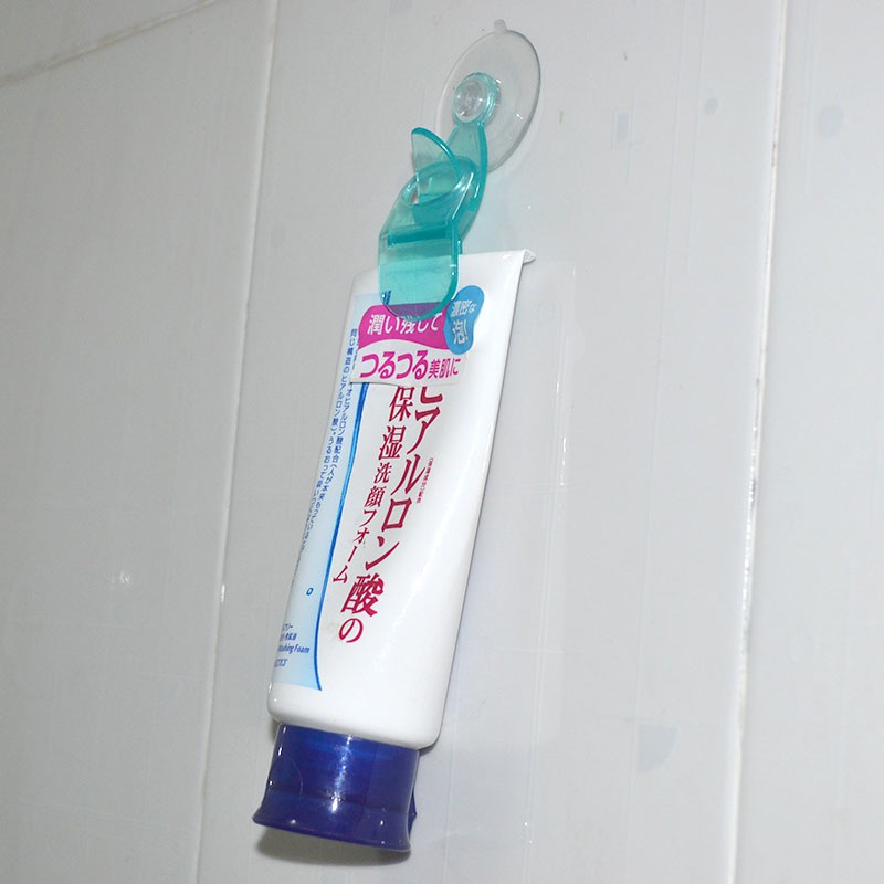 Vỉ 2 móc hít kẹp tuýp thuốc đánh răng, mỹ phẩm KM- 811X hàng Nhật - Xanh