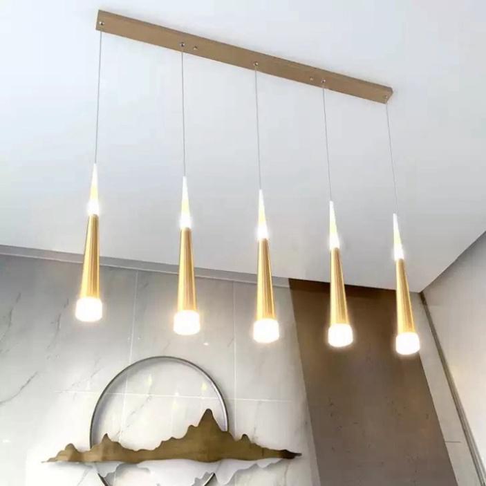 Bộ 5 đèn thả tư thế hiện đại, đèn thả trần, đèn thả bàn ăn, đèn trang trí, đèn decor DT HQ