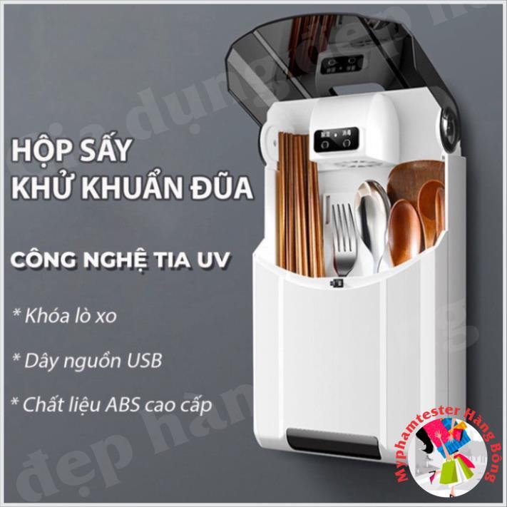 (SIÊU HOT) Hộp sấy và khử khuẩn đũa thìa bằng tia UV