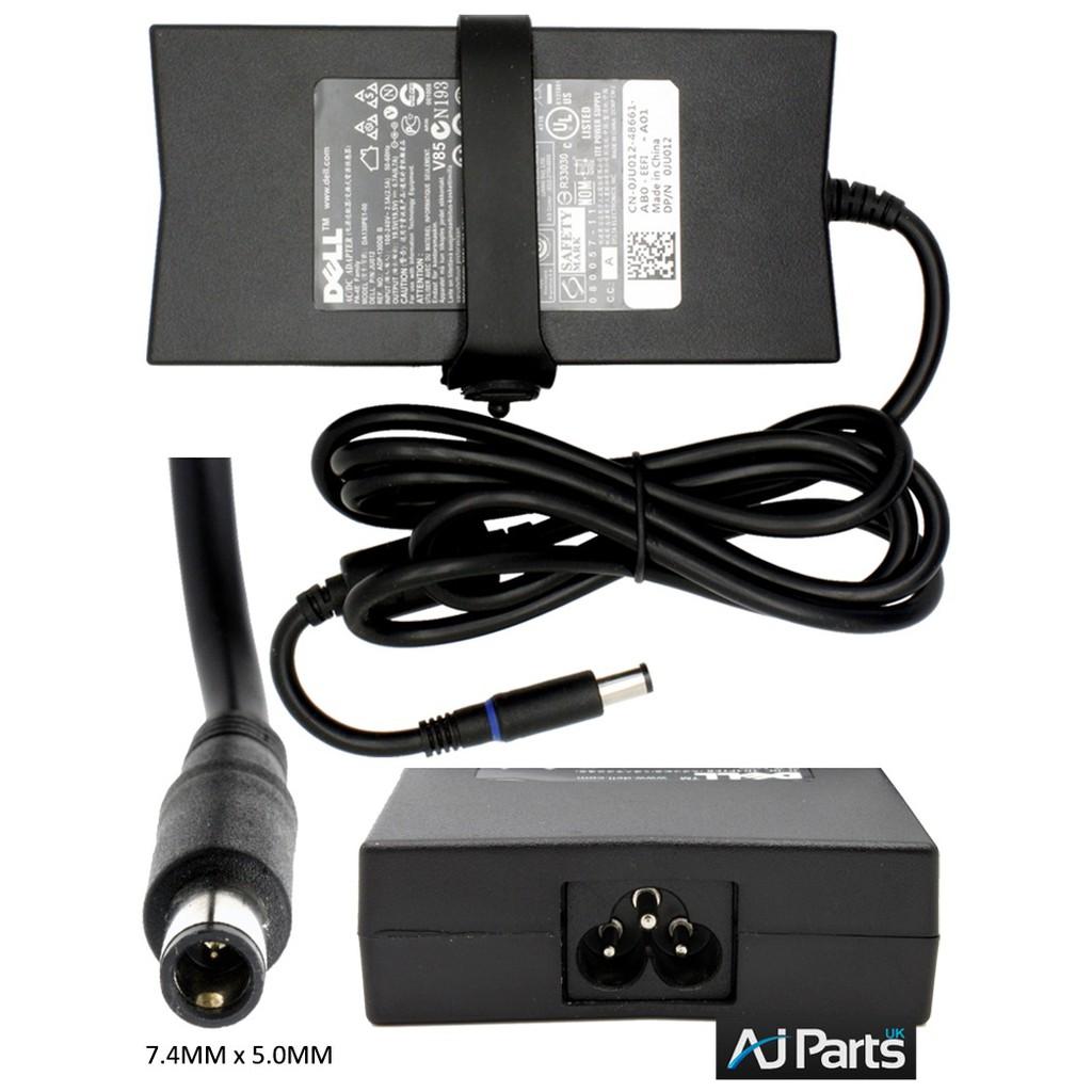 (ADAPTER) SẠC LAPTOP DÀNH CHO DELL 19.5V-6.7A (130W) (SLIM, Đầu Kim Lớn) kích thước đầu ghim (ADAPTER) SẠC 7.4 x 5.0 mm