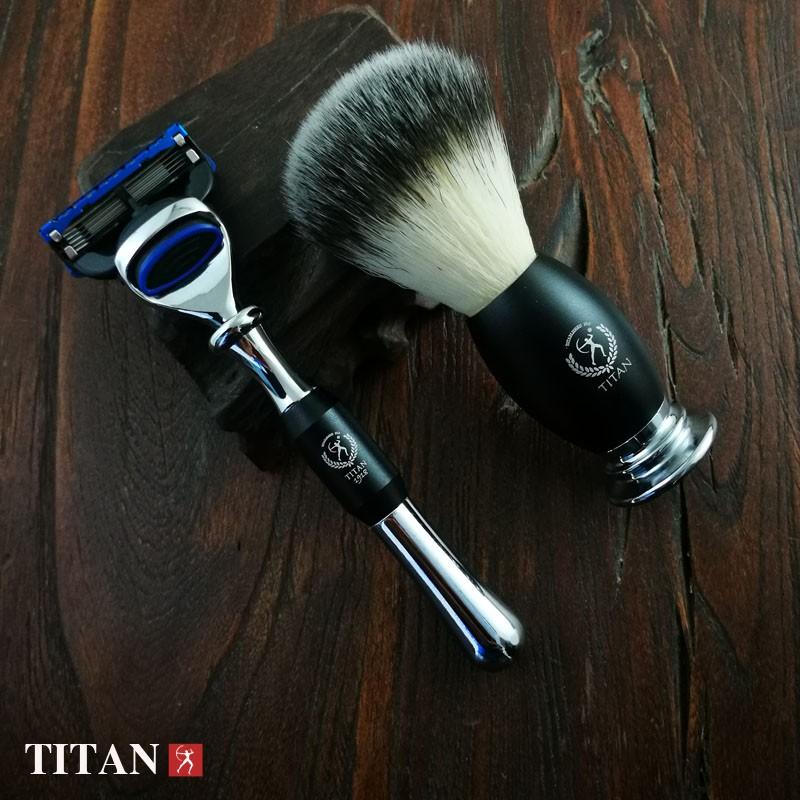 Bộ sản phẩm dao cạo râu 7 món bằng titan sang trọng dành cho nam giới, quà tặng cao cấp