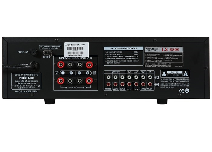 Dàn Karaoke gia đình Loa Zenbos XR-680 400W/Loa Bass 25 cm, 3 đường tiếng và Amply Bluetooth Công Suất Lớn 800W Zenbos LX-6800, 12 Sò Đại (Hàng Chính Hãng)