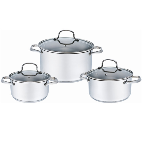 BỘ NỒI INOX SMARTCOOK 3 CHIẾC CỠ 18CM, 20CM, 24CM SM3330