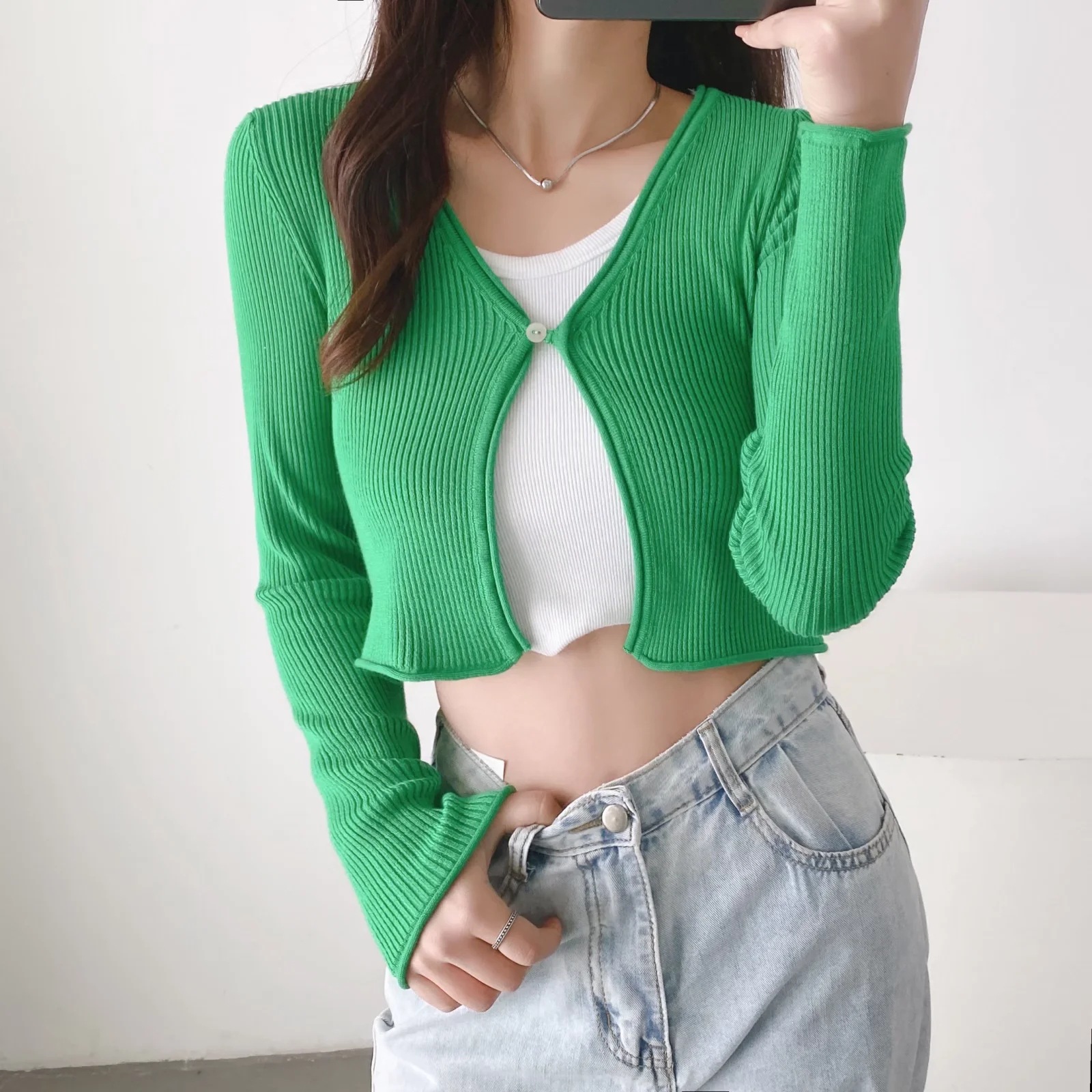 Áo khoác croptop Jennie style J422
