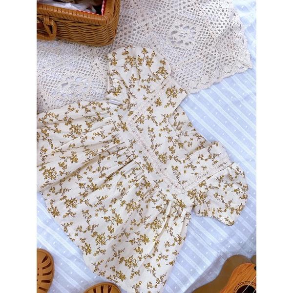 vải linen hoa dây mềm đẹp không nhăn may váy áo cho mẹ và bé