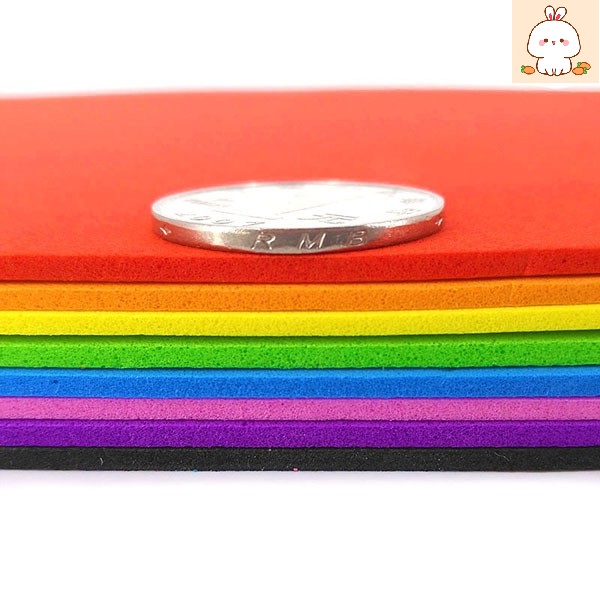 Set 10 Tờ Giấy Xốp Eva Dày Size A4 Nhiều Màu Sắc_ giấy thủ công - xốp nguyên liệu làm hoa, lá,...