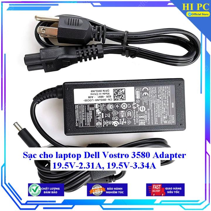 Sạc cho laptop Dell Vostro 3580 Adapter 19.5V-2.31A 19.5V-3.34A - Kèm Dây nguồn - Hàng Nhập Khẩu