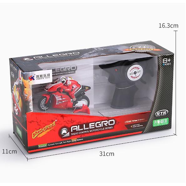 Xe máy điều khiển mini RC tốc độ cao 25km/h phân khối lớn - Fancy Stunt 8012 đồ chơi trẻ em sáng tạo