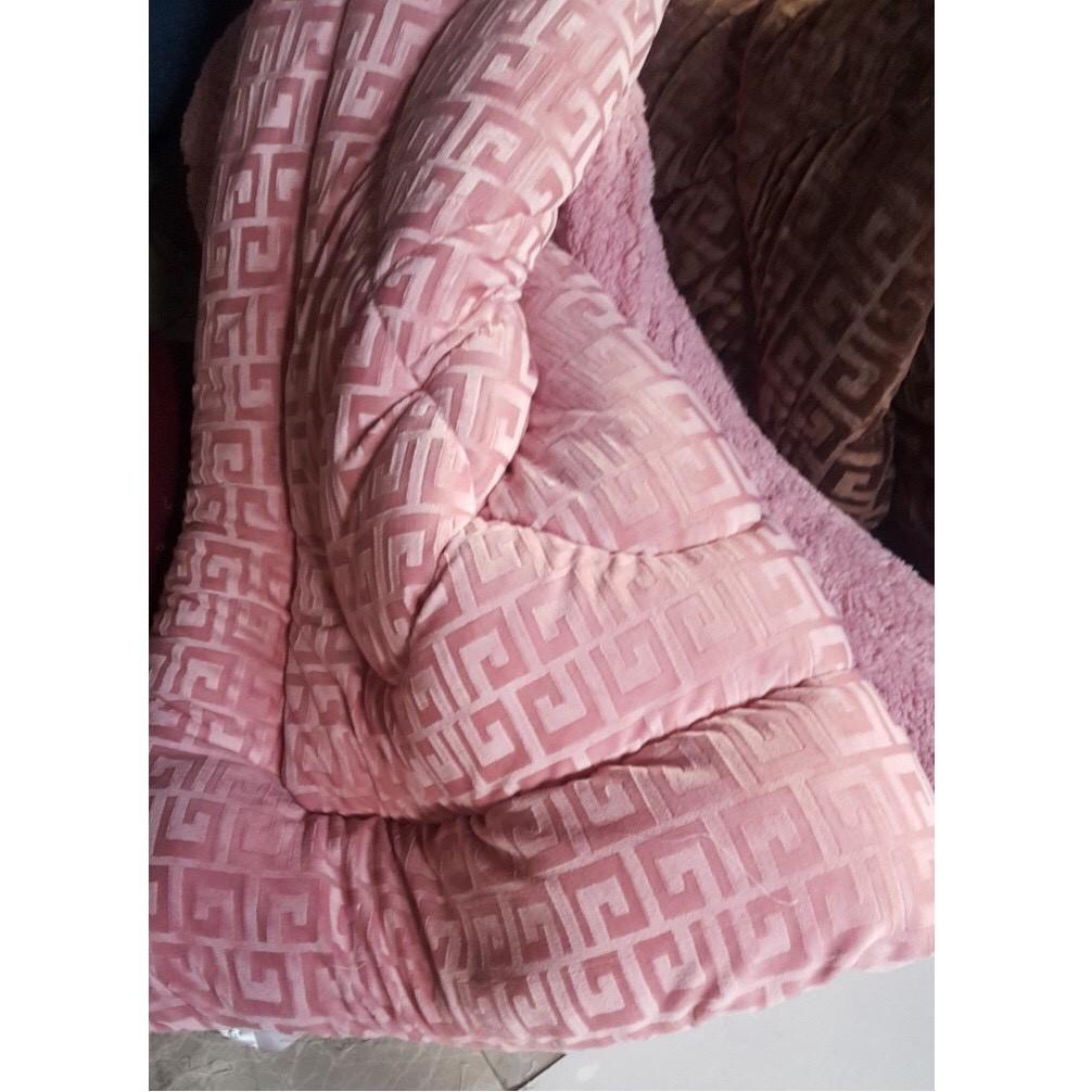 Chăn Lông Cừu Chữ Vạn Siêu Ấm Siêu Mịn Tạo Giác Ấm Áp Thoải Mái -Kích Thước 2m x 2m2- Hồng