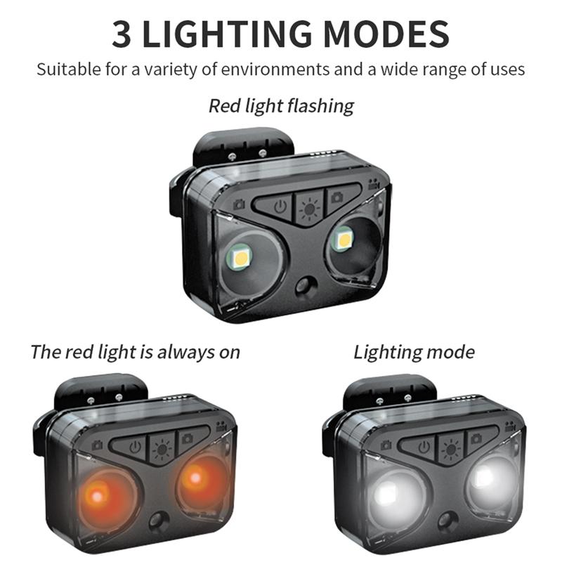 Bicycle Rearview Camcorder Camera Waterproof Sport Action Video Camera LED Lights HD720P For Motorcycle Helmet Cameras