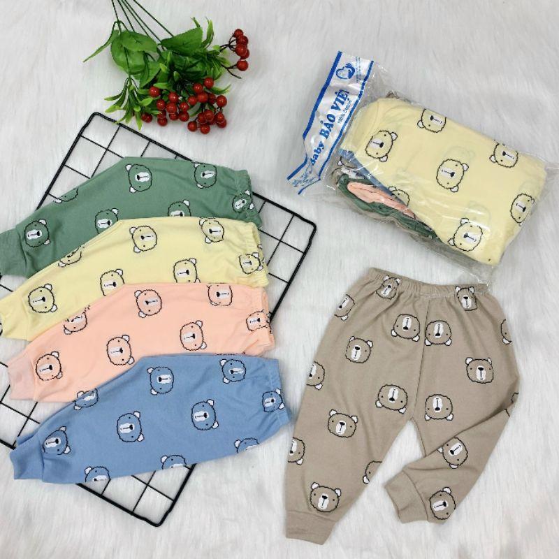Quần chục dài cotton nỉ bo gấu cho bé