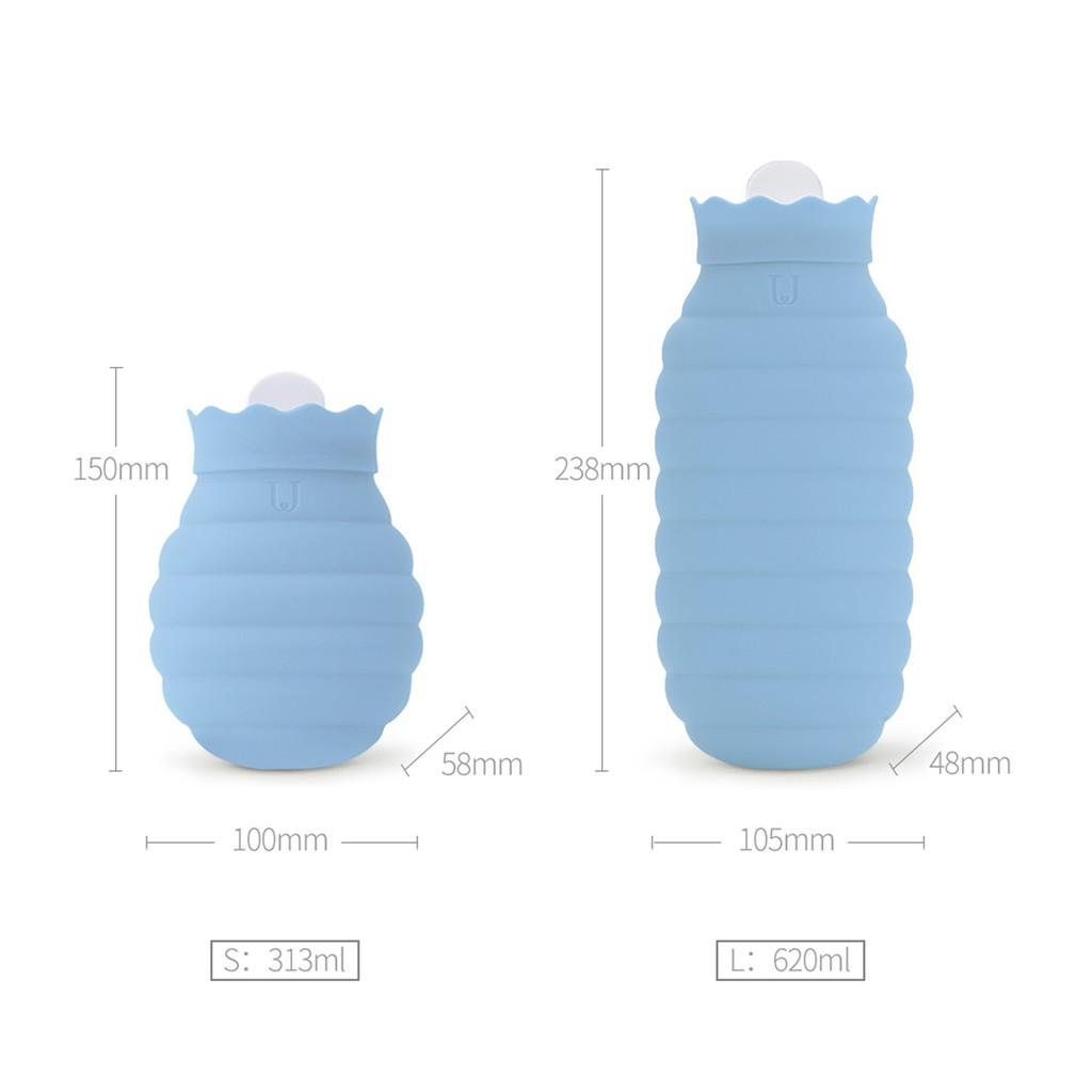 Jodan&Judy Bình Silicone Giữ Nhiệt Đựng Nước Ấm Dùng Cho Mùa Đông Dung Tích 313 / 620ml Có Nắp