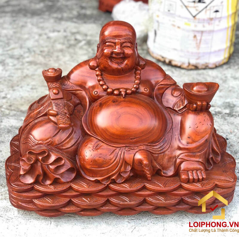 Tượng phật di lặc dài 60 cm x rộng 34 cm x cao 36 cm