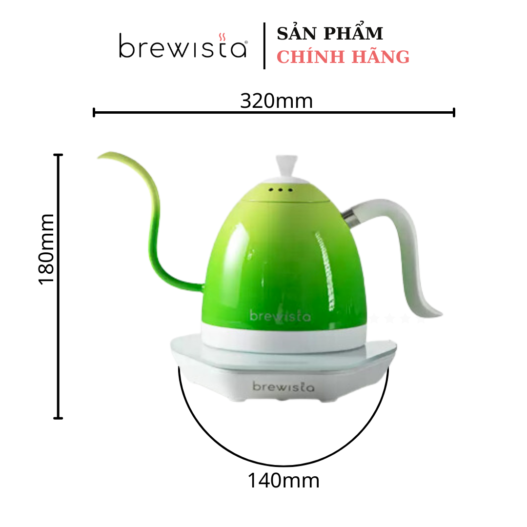 Ấm đun cảm ứng chuyên dụng rót cà phê Kettle 600ml - Candy xanh