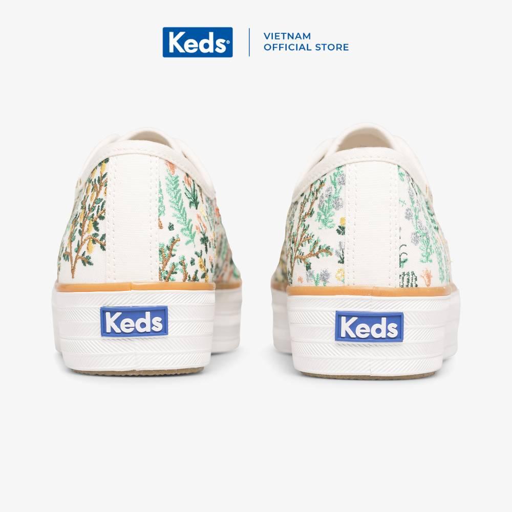 Giày Thể Thao Keds Nữ- Keds x Rifle Paper Co. Triple Kick Menagerie Embroidered- KD065560WF