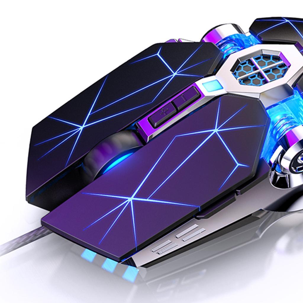 Wired Optical USB Gaming Mouse Game Mice For Computer Laptop Black Mute